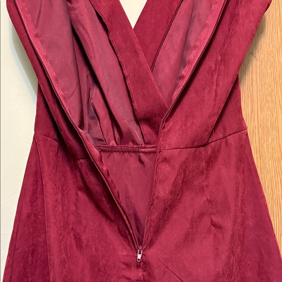 Miami Burgundy Wrap Mini Dress - Picture 6 of 12